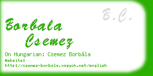 borbala csemez business card