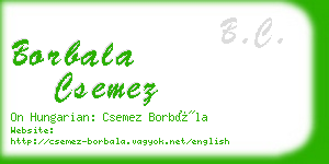 borbala csemez business card